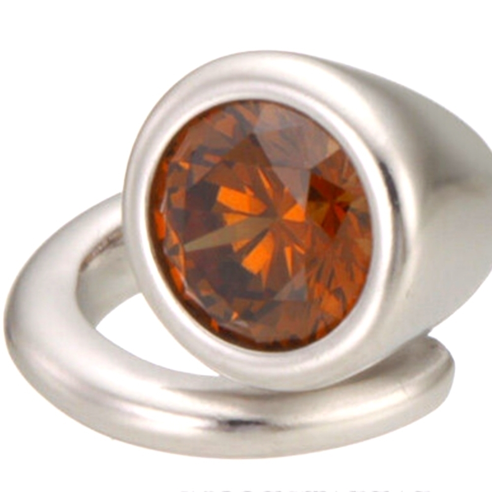 Endless Smokey Quartz Snake Charm Silver 925